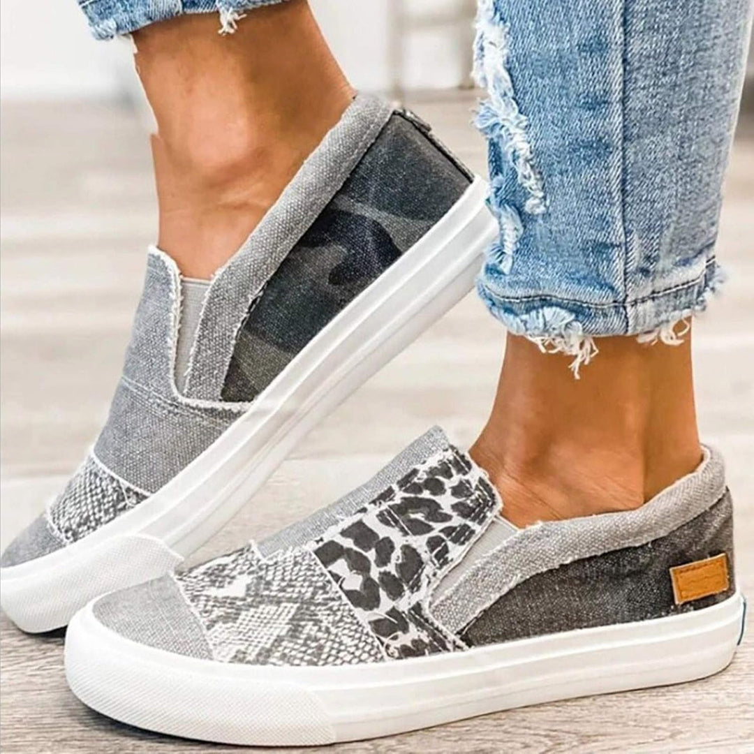 Eleganti mocassini in denim da donna
