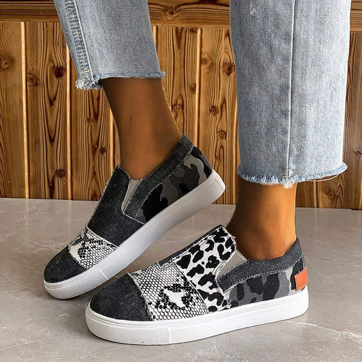 Eleganti mocassini in denim da donna