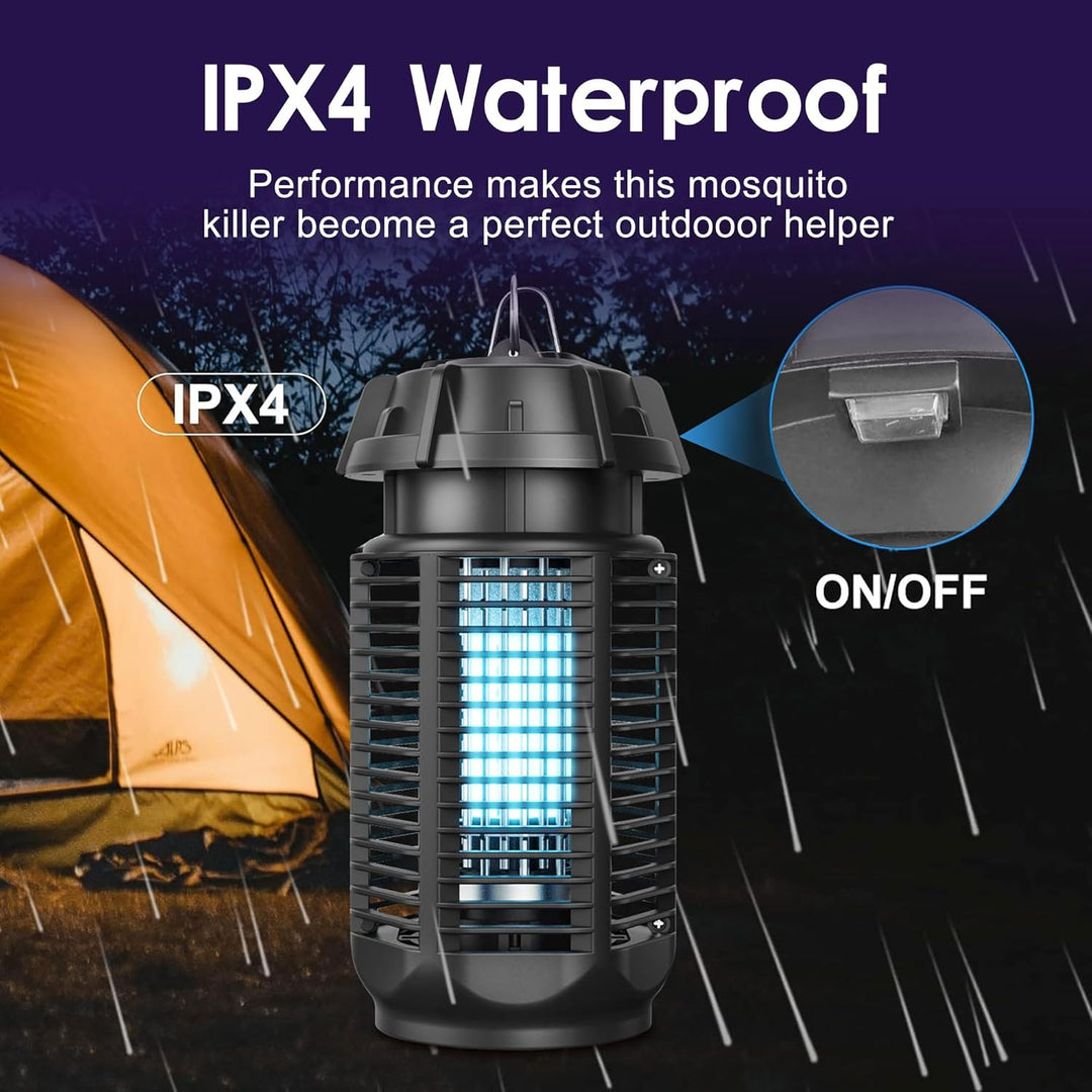 Elektrischer Insektenvernichter mit 20W UV-Licht und 4200V Netz, IPX4 wasserdicht – Zeytra