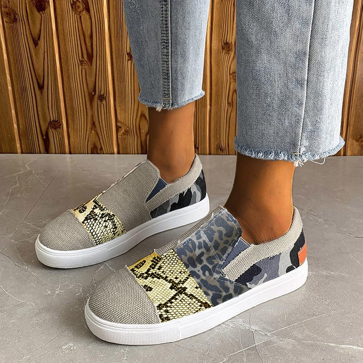 Eleganti mocassini in denim da donna