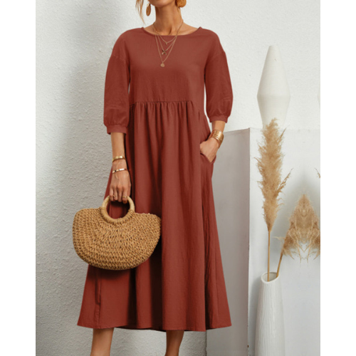 Isabelle – Abito Estivo Elegante Smockato per Donna | Midi