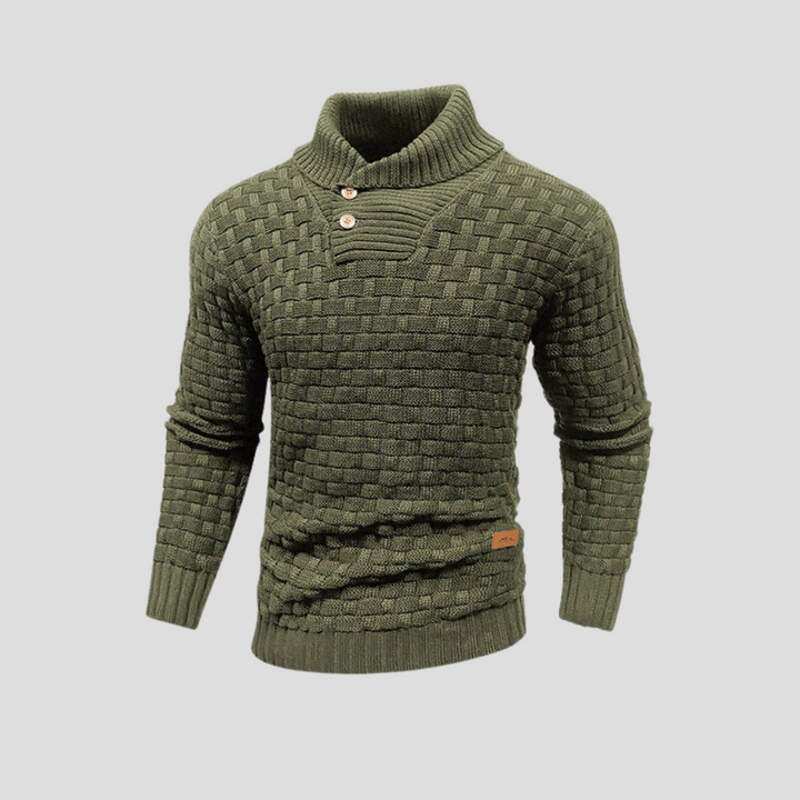 Maglione Button-Up a Mezza Collo per Uomo