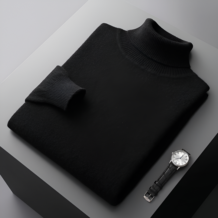 Maglione Collo Alto in Lana Fine per Uomo