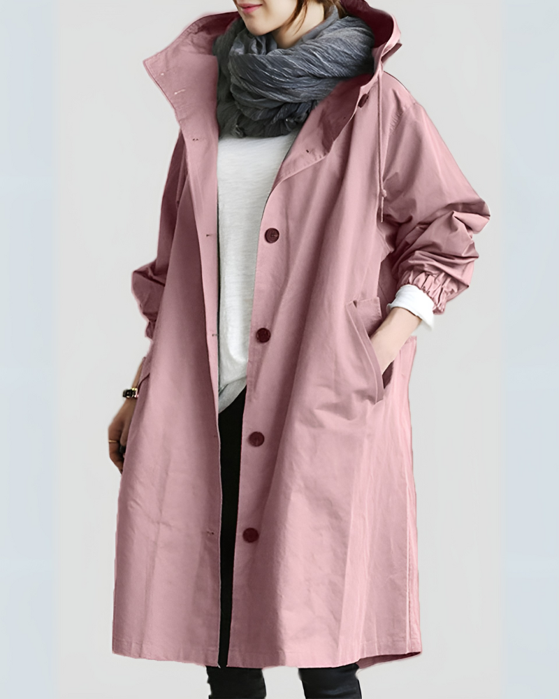 Cappotto Trench Hooded Classico per Donne