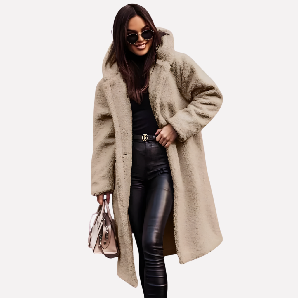 Cappotto Hooded da Donna con Chiusura a Bottone