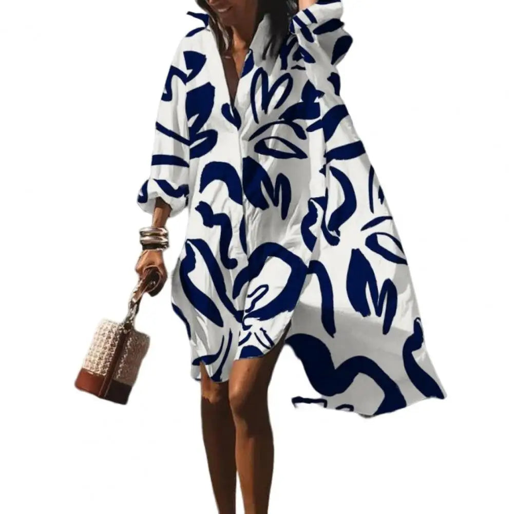 Abito Estivo Oversize da Donna con Stampa Boho