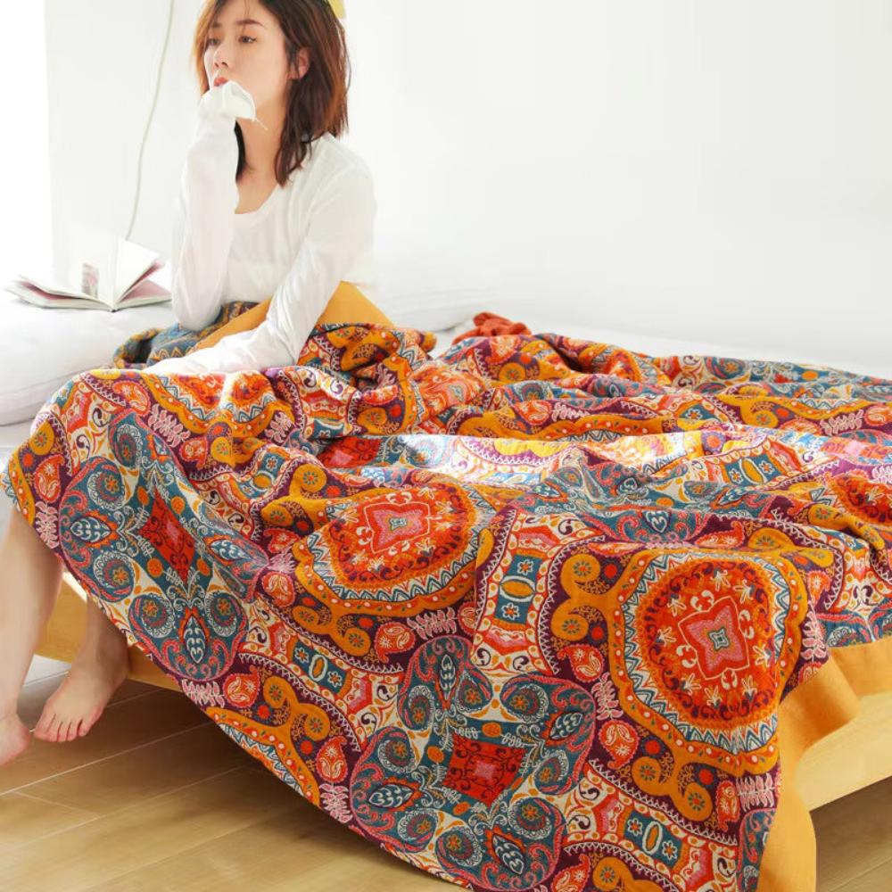 Sunrise – Coperta boho reversibile
