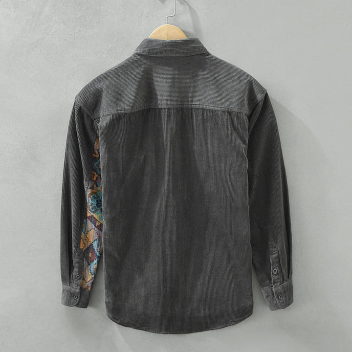 Camicia Vintage da Uomo a Maniche Lunghe Stile Classico con Appello Senza Tempo