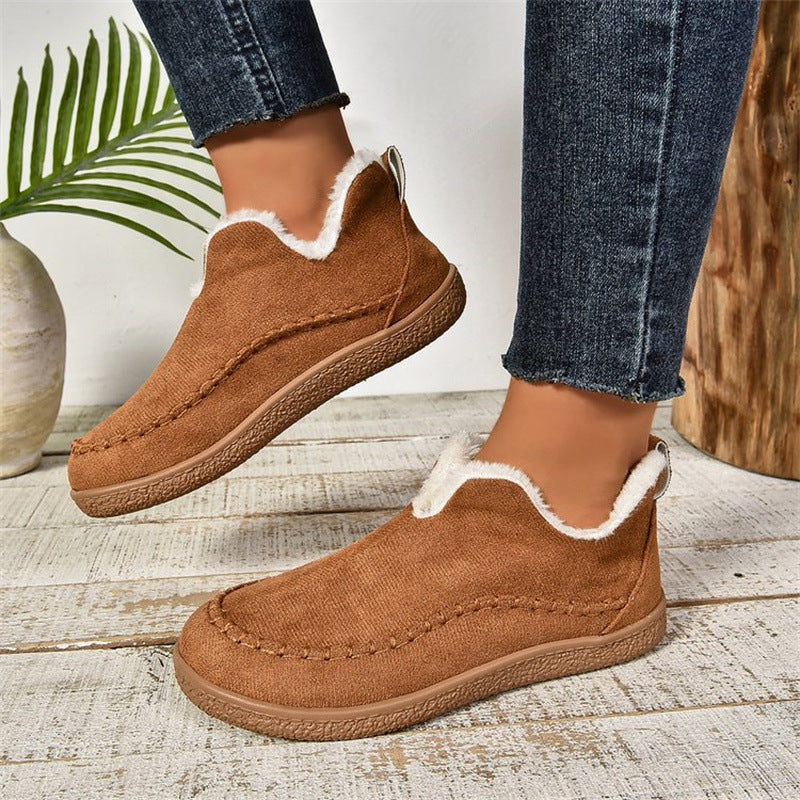 Stivaletti invernali slip-on in similpelle da donna