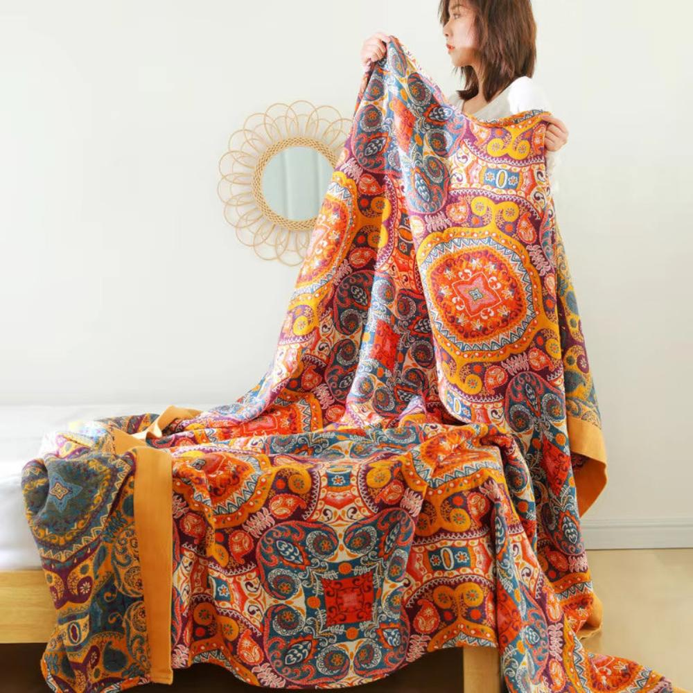 Sunrise – Coperta boho reversibile