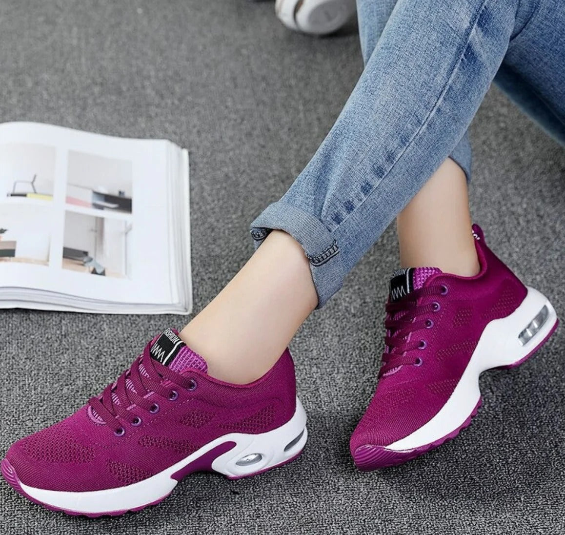 Scarpe Mary Jane ergonomiche con chiusura a strappo da donna