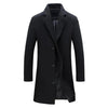 Cappotto Invernale Lungo da Uomo con Revers a Taglio