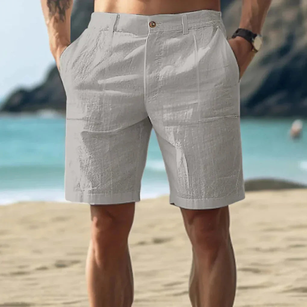 Pantaloni Corti Uomo in Lino Casual