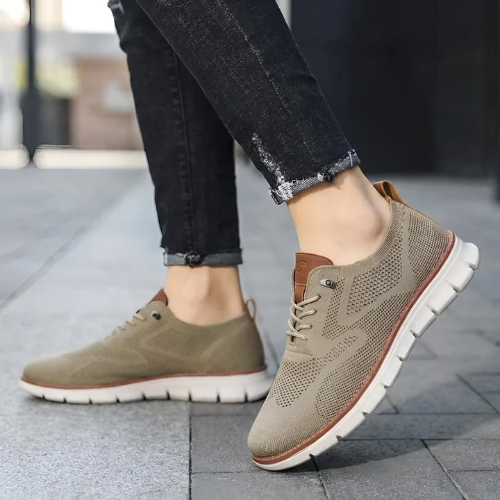 Sneaker Con Lacci In Rete Tessuta Traspirante Per Donne