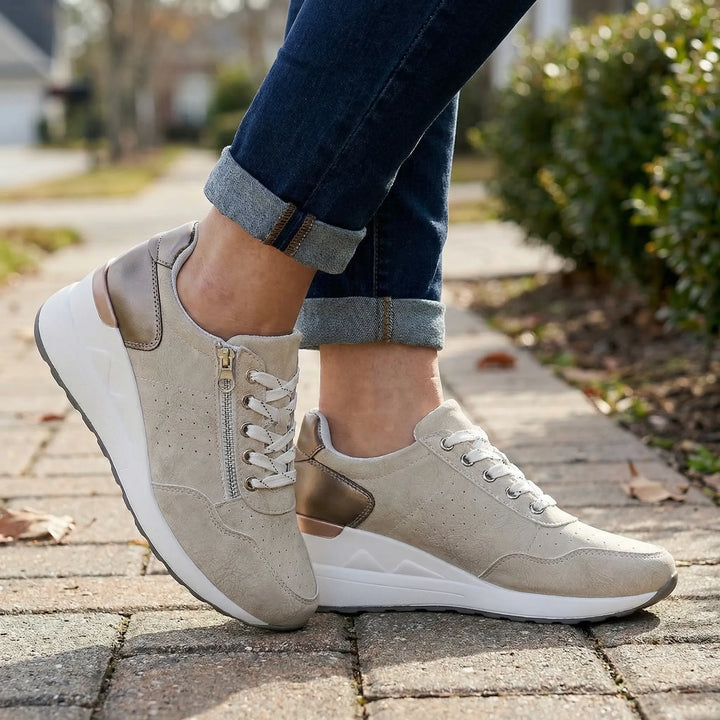 Archvelle - Scarpa da ginnastica ortopedica con zeppa