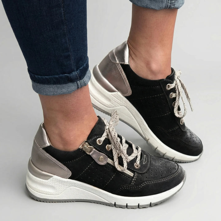 Archvelle - Scarpa da ginnastica ortopedica con zeppa