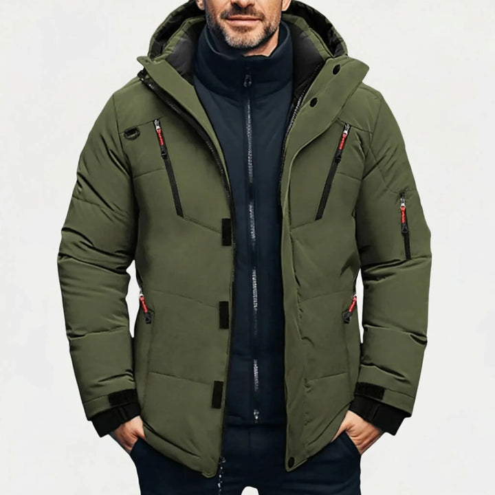 Arctovex - Giacca invernale da uomo con cappuccio e imbottitura isolante