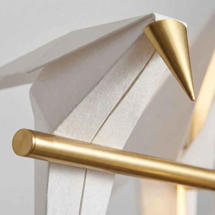 Aviorra - Lampada da terra scultorea a forma di uccello origami