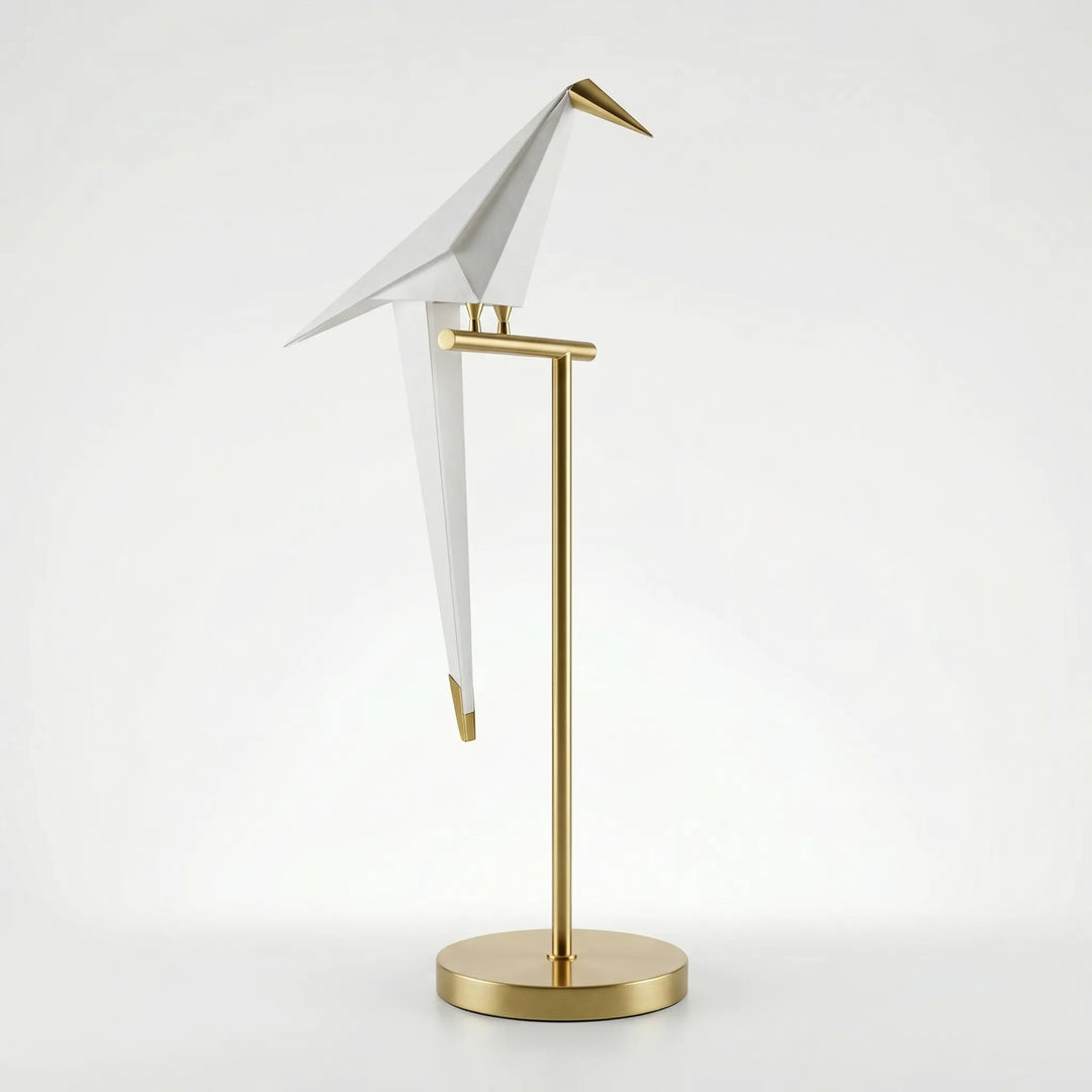 Aviorra - Lampada da terra scultorea a forma di uccello origami