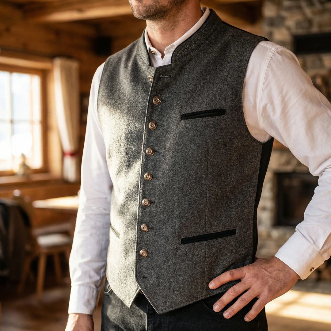 Bavrost - Gilet bavarese con bottoni sul davanti