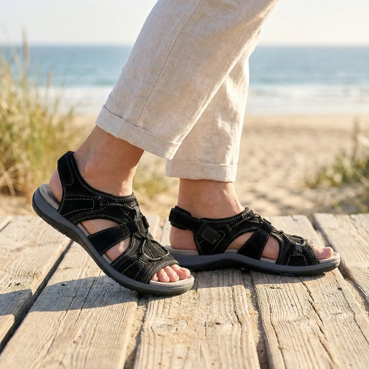 Beachway - Sandalo con cinturino piatto e chiusura a slip-on