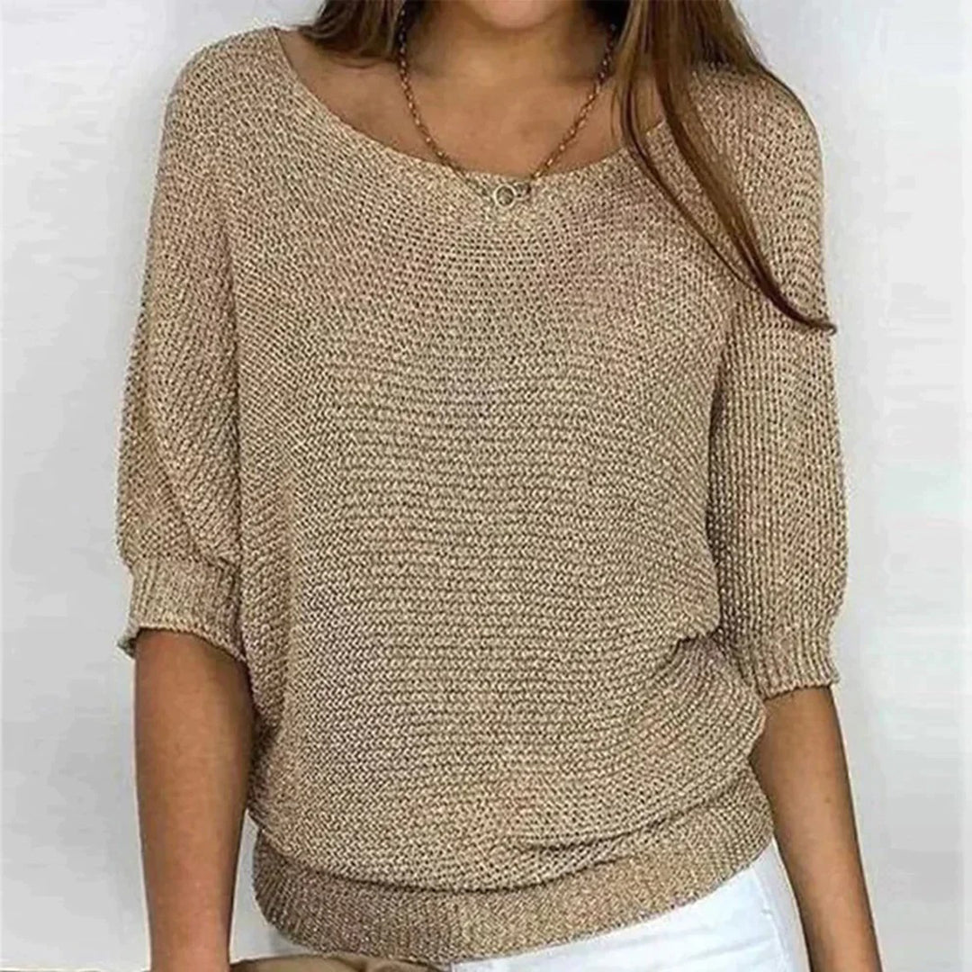 Maglione Oversize Casual Unito per Donna