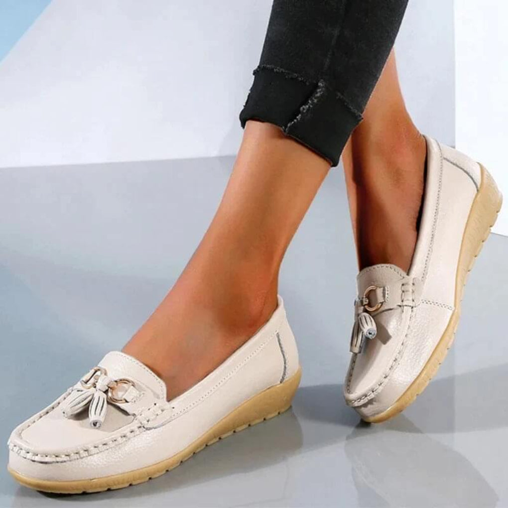 Loafers a cuneo retro da donna
