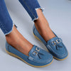 Loafers a cuneo retro da donna