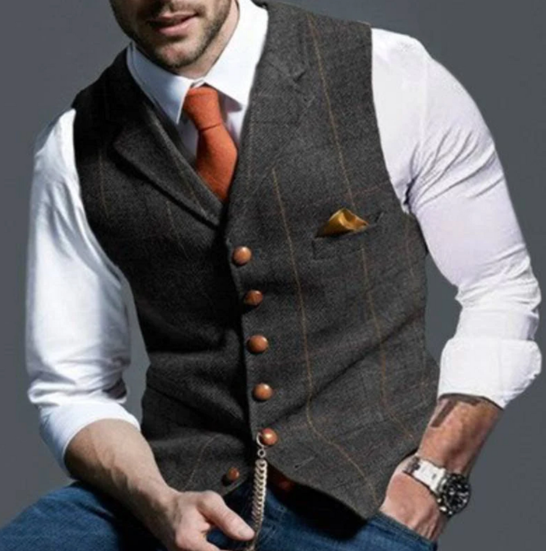 Gilet Vintage da Uomo – Stile Classico con Margine Moderno