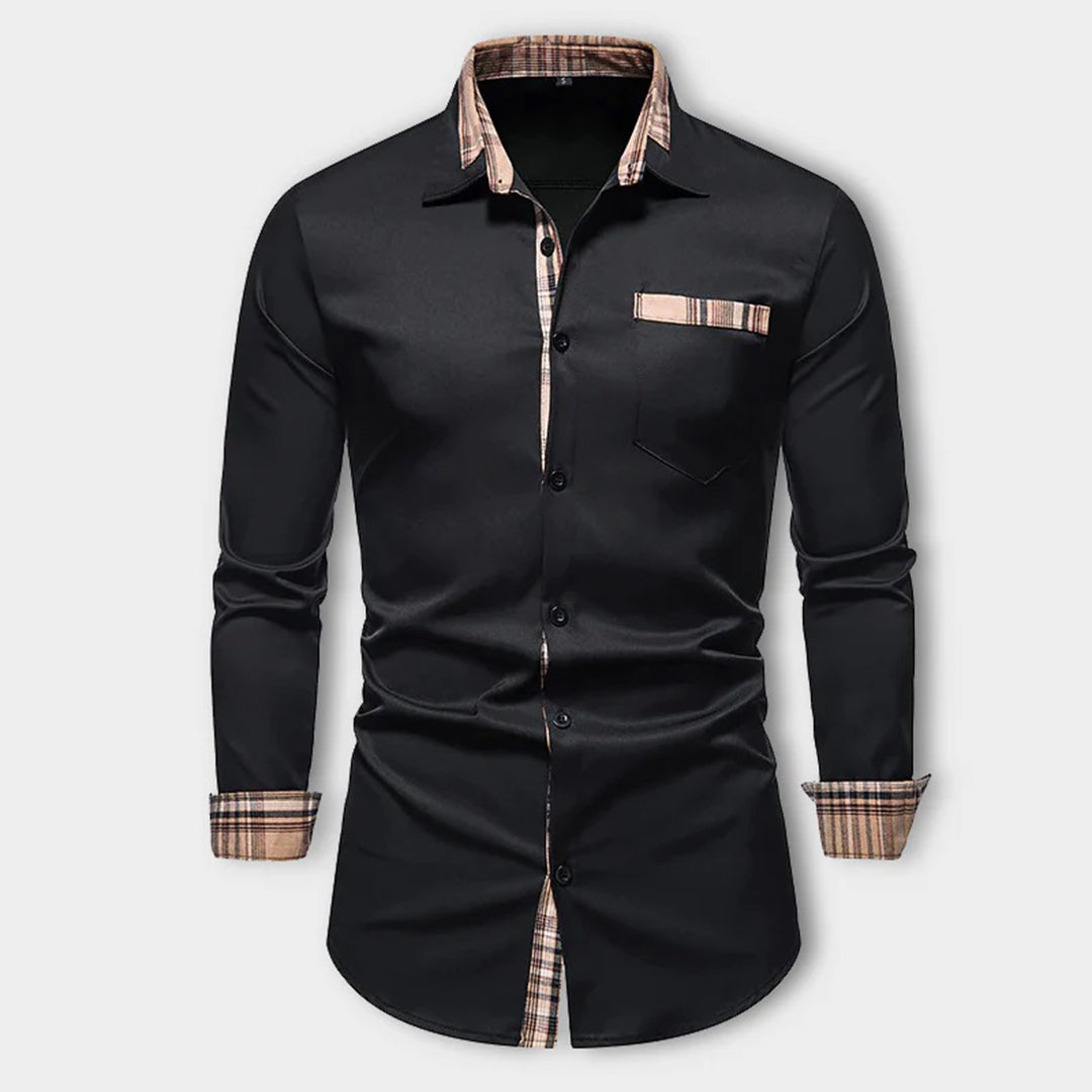 Camicia raffinata con dettagli a quadri