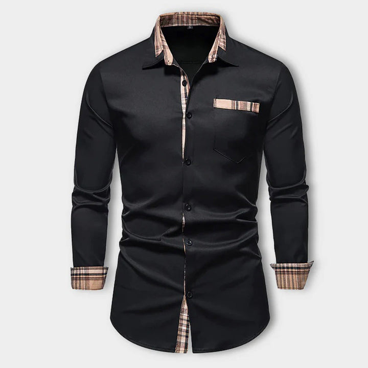 Camicia raffinata con dettagli a quadri