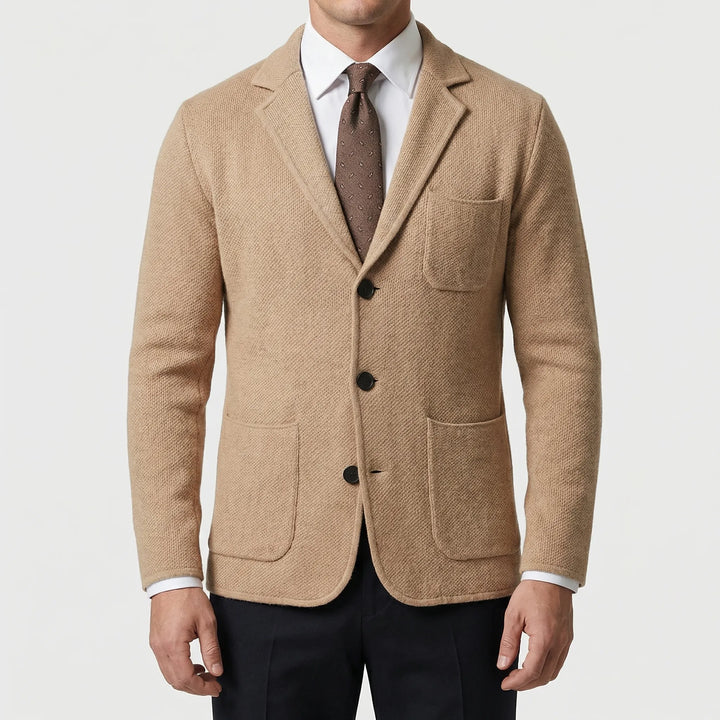 BlazKnox - Blazer in maglia con revers a tacca
