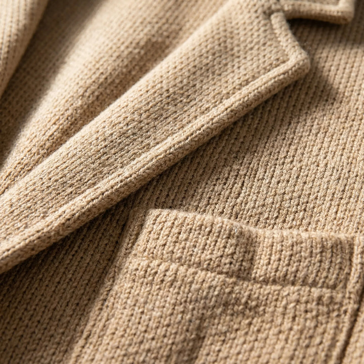 BlazKnox - Blazer in maglia con revers a tacca