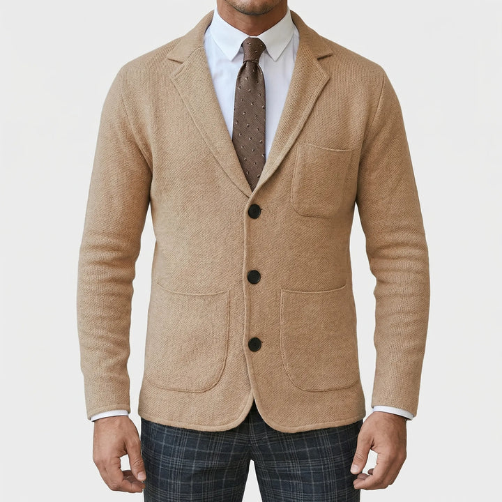 BlazKnox - Blazer in maglia con revers a tacca