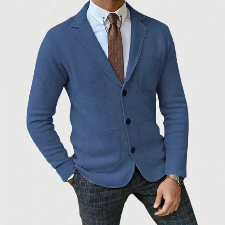 BlazKnox - Blazer in maglia con revers a tacca