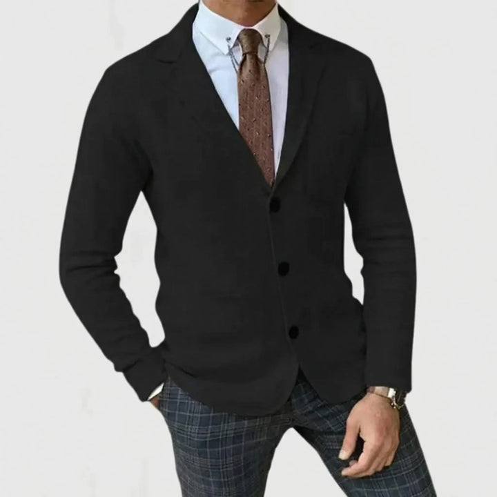BlazKnox - Blazer in maglia con revers a tacca