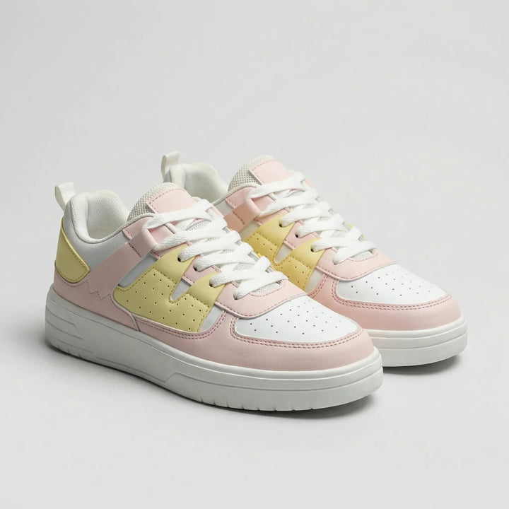 Bloompace - Sneakers basse stringate a blocchi di colore