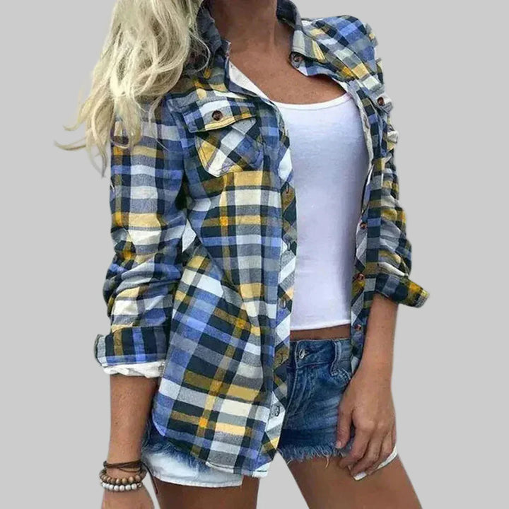 Blusa da Donna con Design a Quadri Timeless