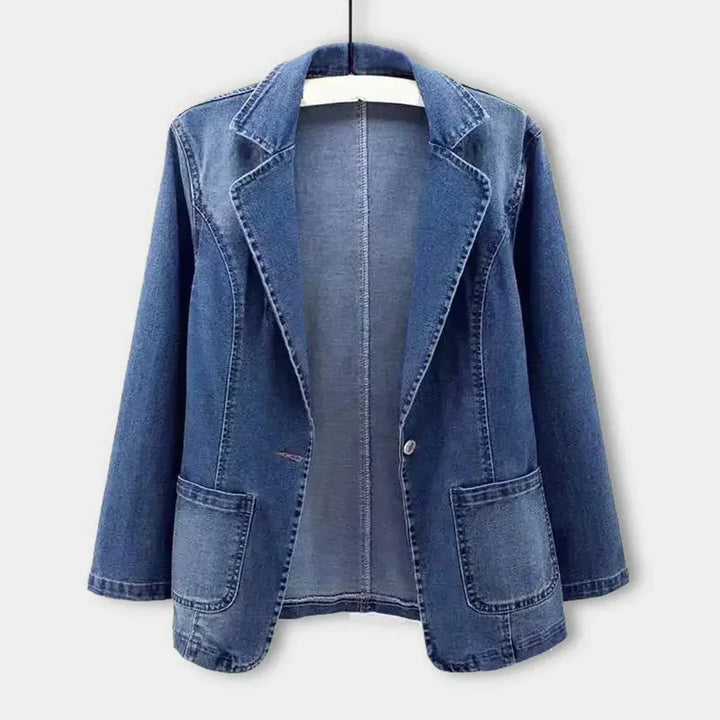 Blazer in Denim Urban Edge con Taglio Classico