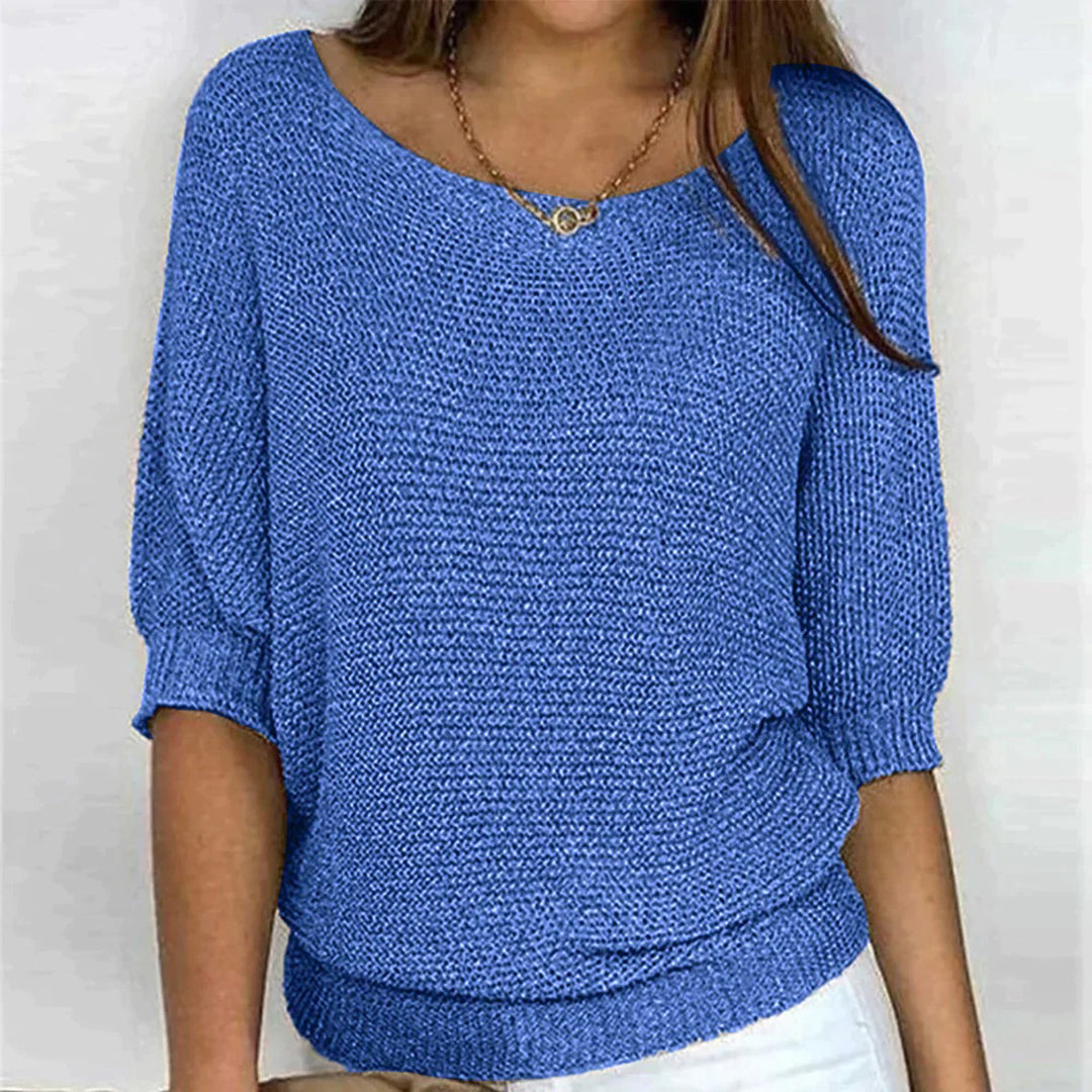 Maglione Oversize Casual Unito per Donna