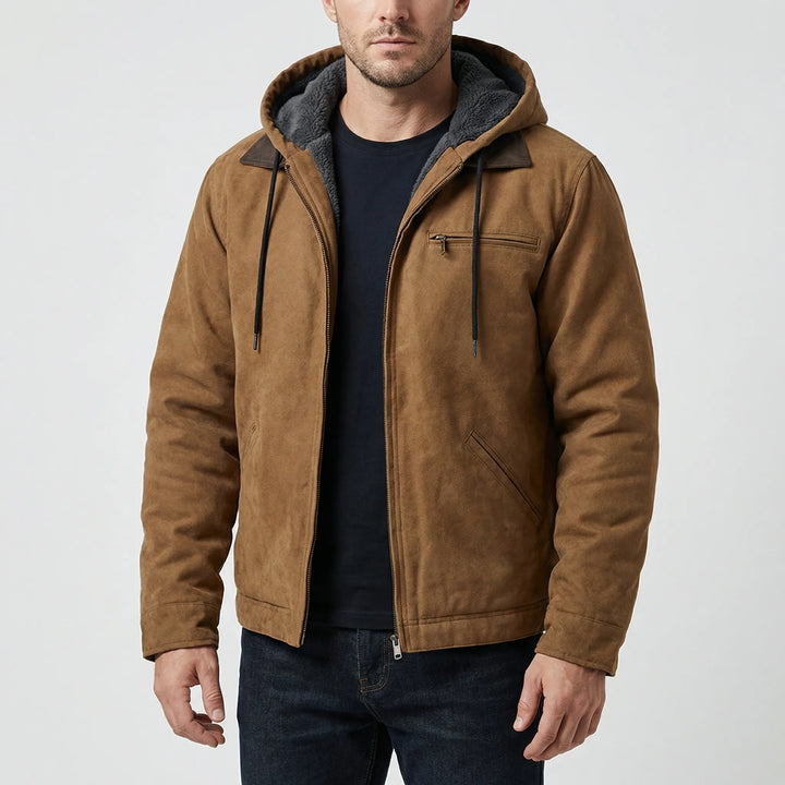 Brackford - Giacca con cappuccio e zip foderata in pile