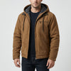 Giacca Zip con Cappuccio Foderata in Pile per Uomo