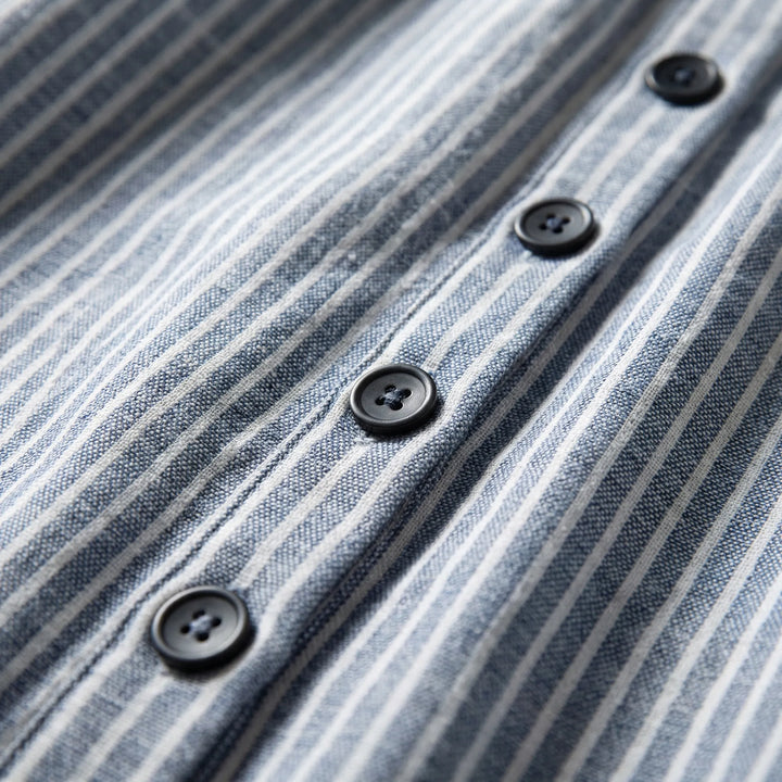 Breevia - Pantaloni casual a righe a gamba larga e vestibilità ampia