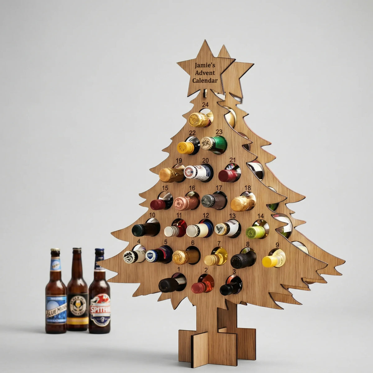 Portabottiglie a forma di albero di Natale