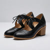 Stivale Brogue con Tacco Blocco Stringato