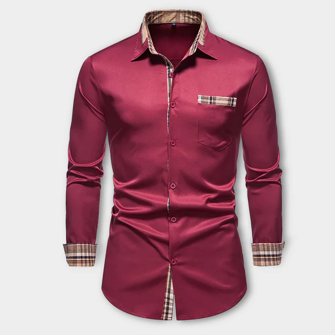 Camicia raffinata con dettagli a quadri
