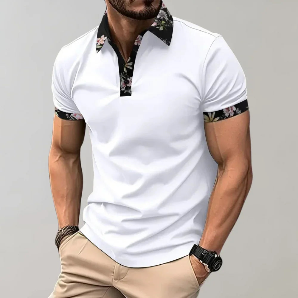 Polo da uomo a maniche corte dal taglio classico