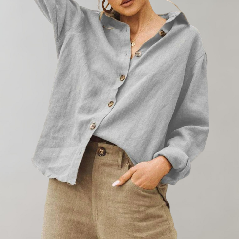 Blusa in Lino Vintage per Donne