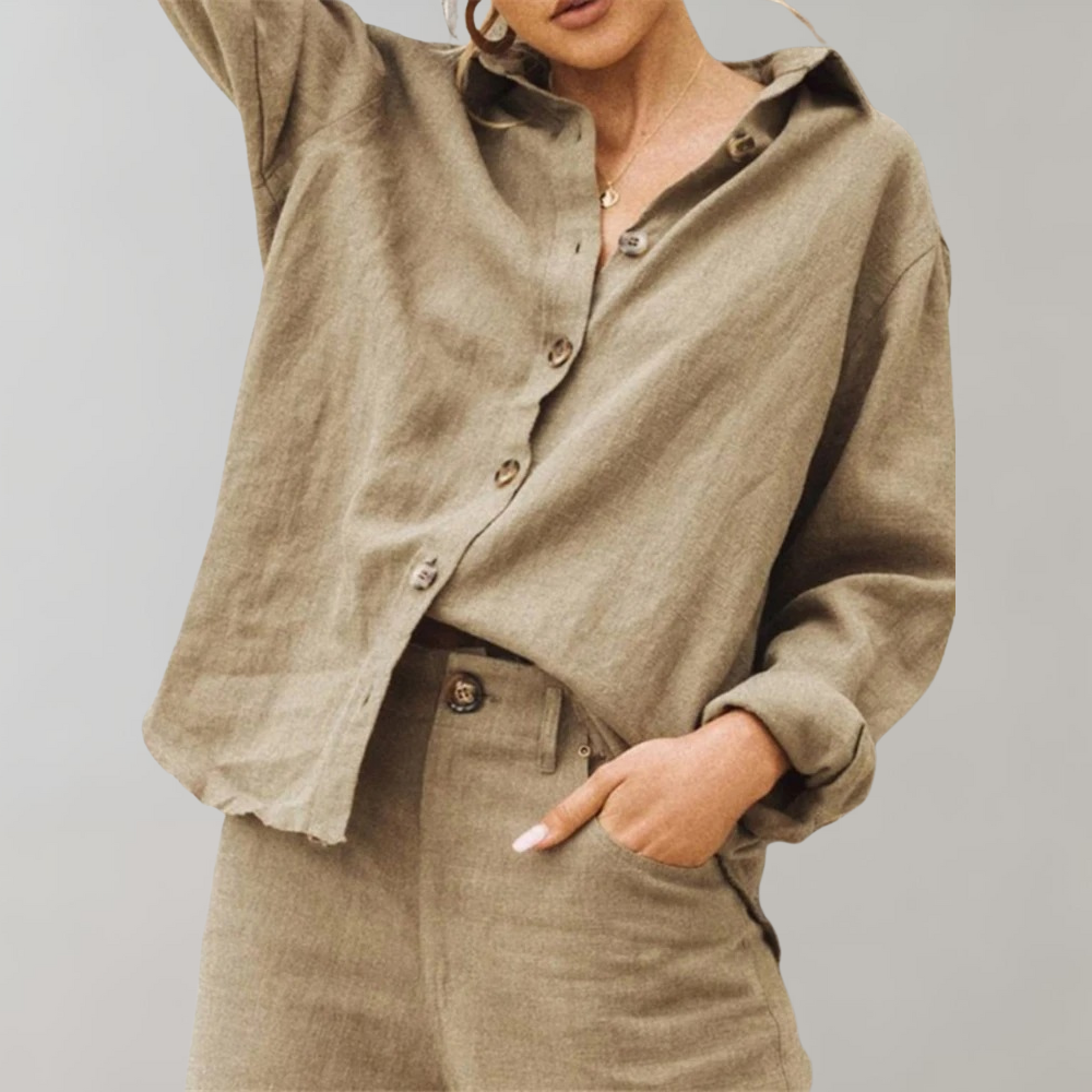 Blusa in Lino Vintage per Donne