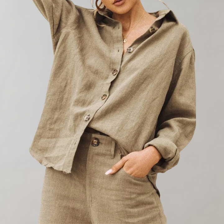 Blusa in Lino Vintage per Donne